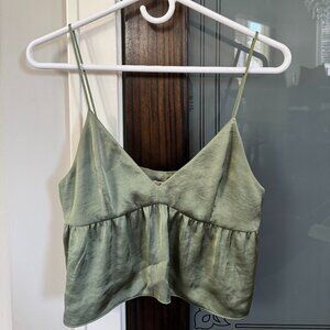 Green Aritzia Tank- Satin